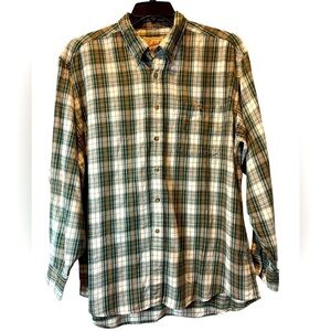 Woolrich Vintage Long Sleeve Button Down Size XL Dark Pine Plaid